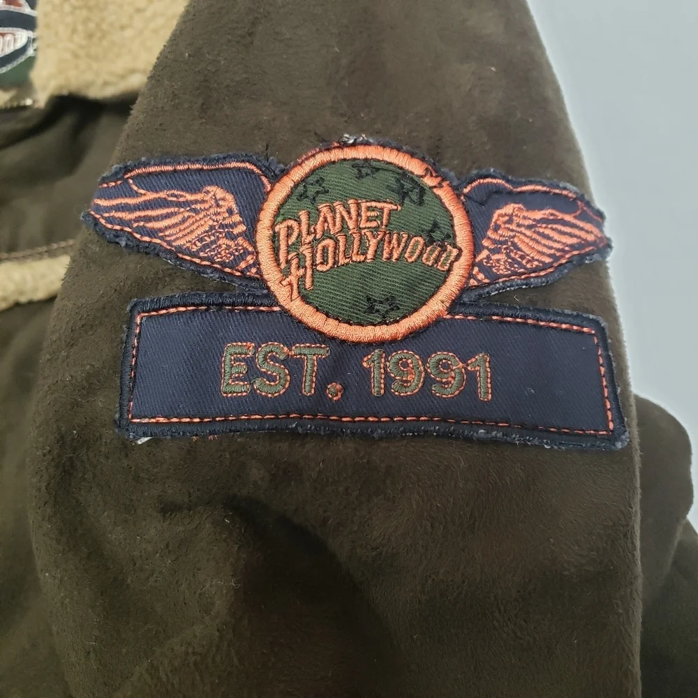 Planet Hollywood Orlando Mens Jacket Sherpa Lined Size Medium - Picture 5 of 9